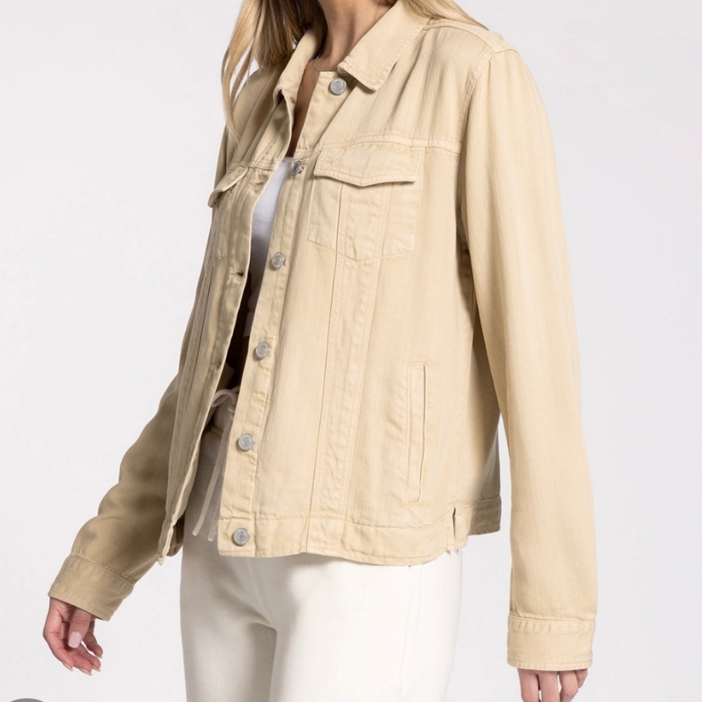 Thread & Supply Light Tan Trucker Jacket Size Small